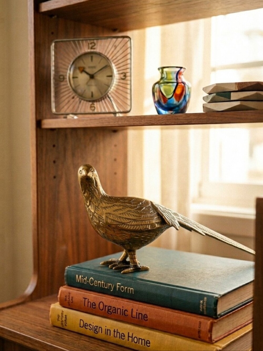 Vintage Brass Pheasant Figurine Long Tail Bird Statue BookShelf Accent Decor